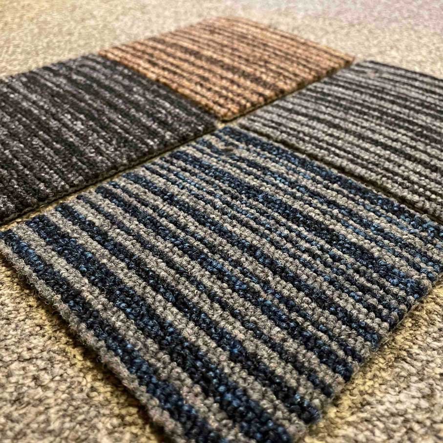 cotswold winchcombe stripe carpet tiles - m2