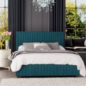 Laurence Llewelyn-Bowen Estella Velvet Fabric Ottoman Bed 3ft Single Plush - Emerald