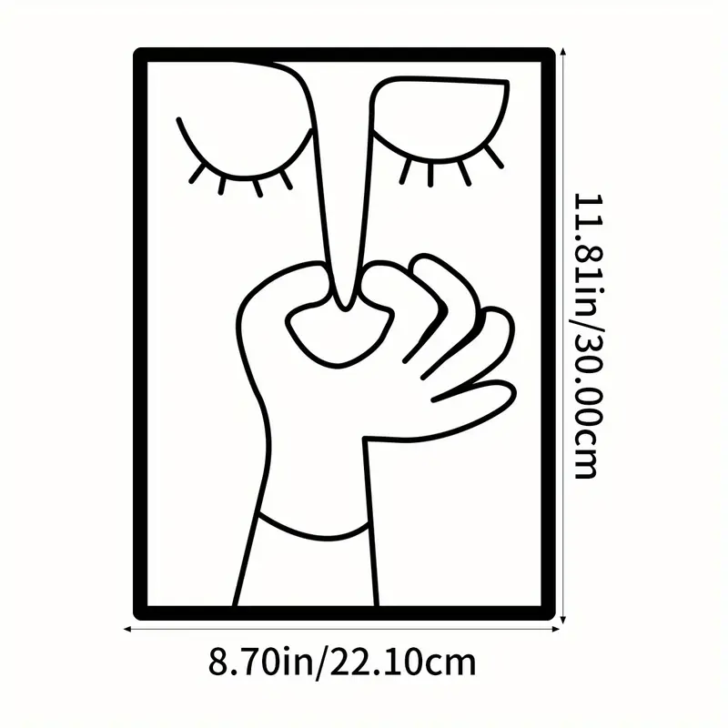 1pc, Funny Toilet Metal Wall Art, Funny Bathroom Sign, Minimal Line Art, Guest WC, Restroom Decor, Toilet Humor - Image 2