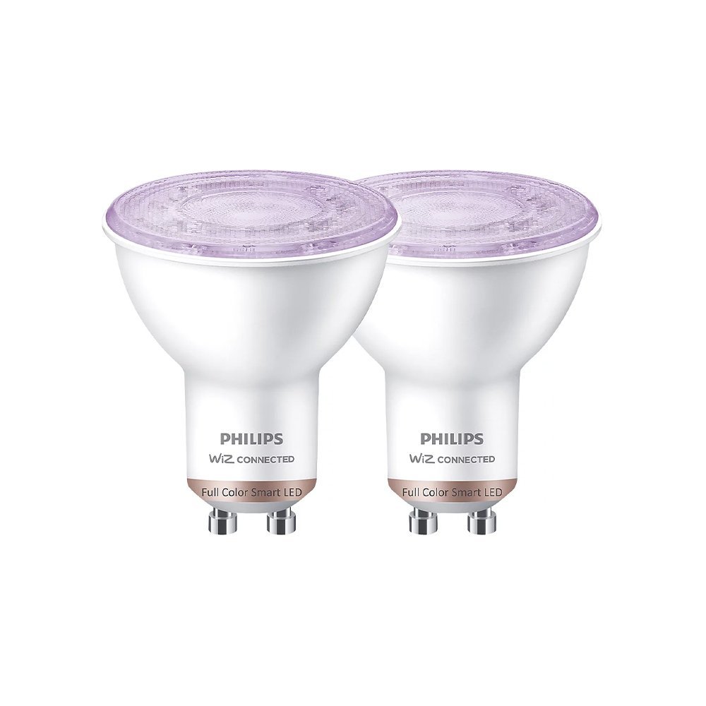 PHILIPS GU10 RGB & WHITE LED SMART LIGHT BULB 4.7W 345LM 2 PACK (334VG)