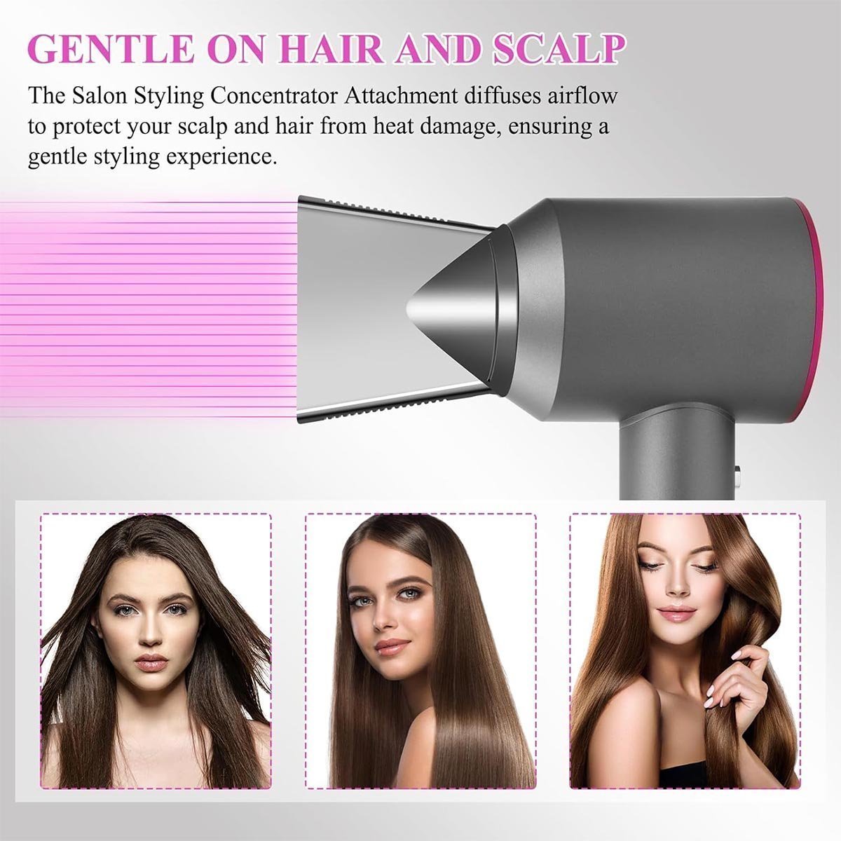 YTCHYYSK Salon Styling Concentrator Attachment Nozzle for Dyson Supersonic Hairdryer HD01 HD02 HD03 HD04 HD08 HD15 - Image 2