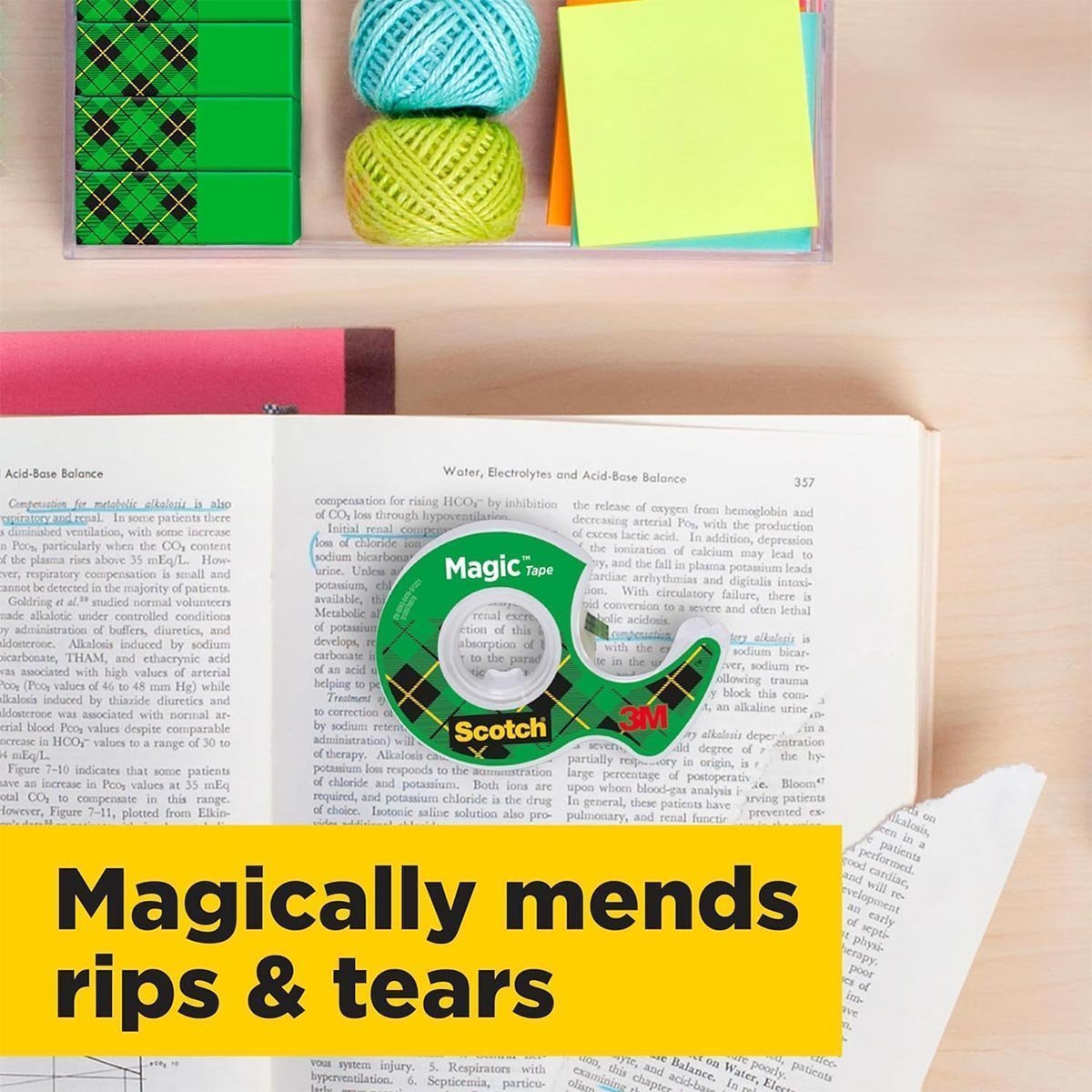 Scotch Magic Tape, 4 Rolls , 19 mm x 33 m - General Purpose Sticky Tape for Document Repair, Labelling & Sealing - Image 3