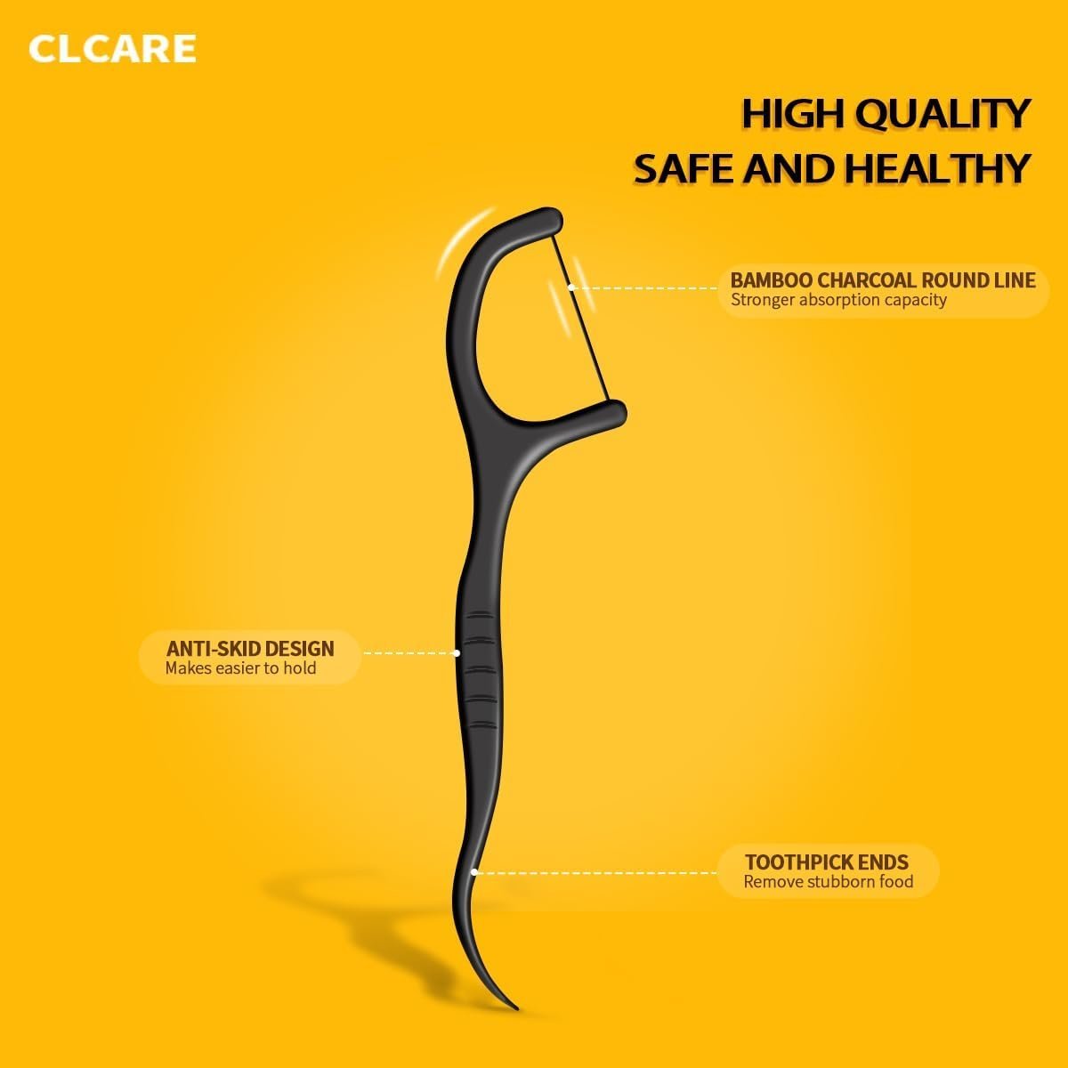 Biodegradable Dental Floss Picks, Eco-Friendly Floss Stick (100PCS) - Image 3