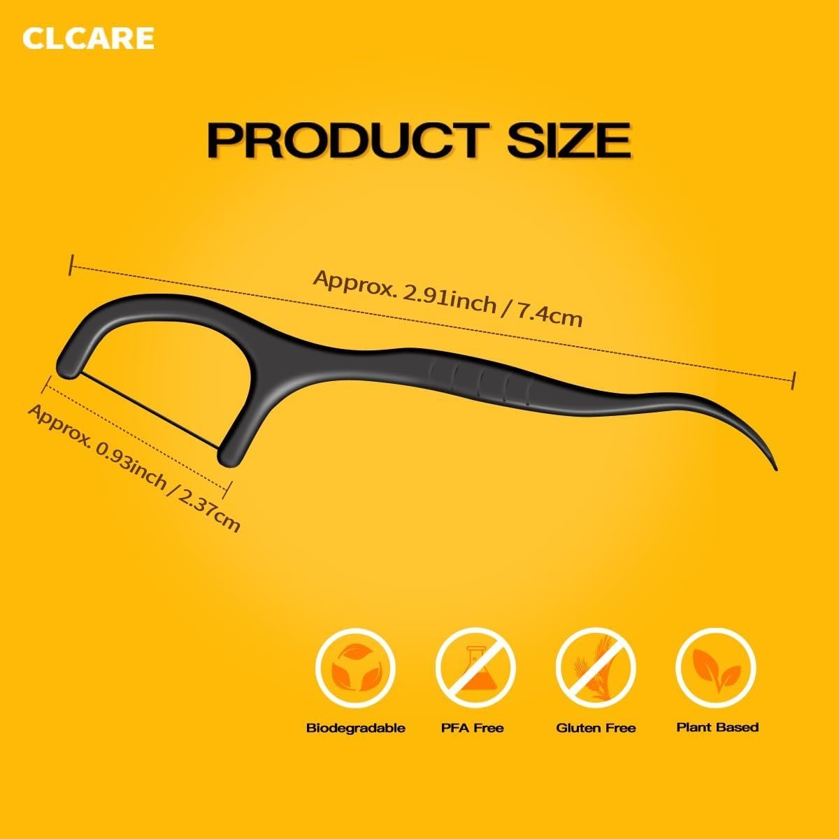 Biodegradable Dental Floss Picks, Eco-Friendly Floss Stick (100PCS) - Image 2