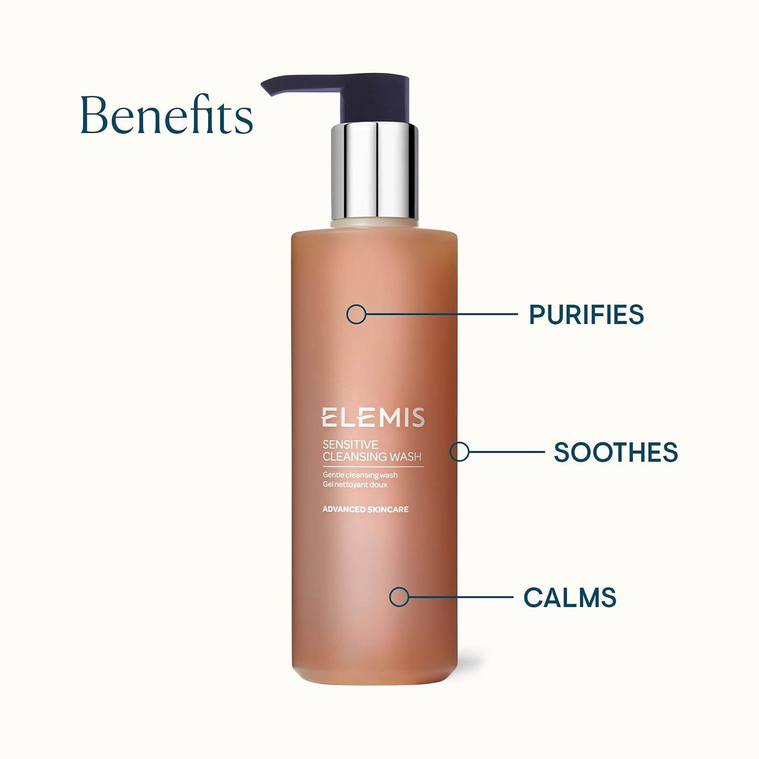 ELEMIS Sensitive Cleansing Facial Wash, Gentle Face Cleanser to Purify, Simple to Cleanse Foam 200ml - Image 3