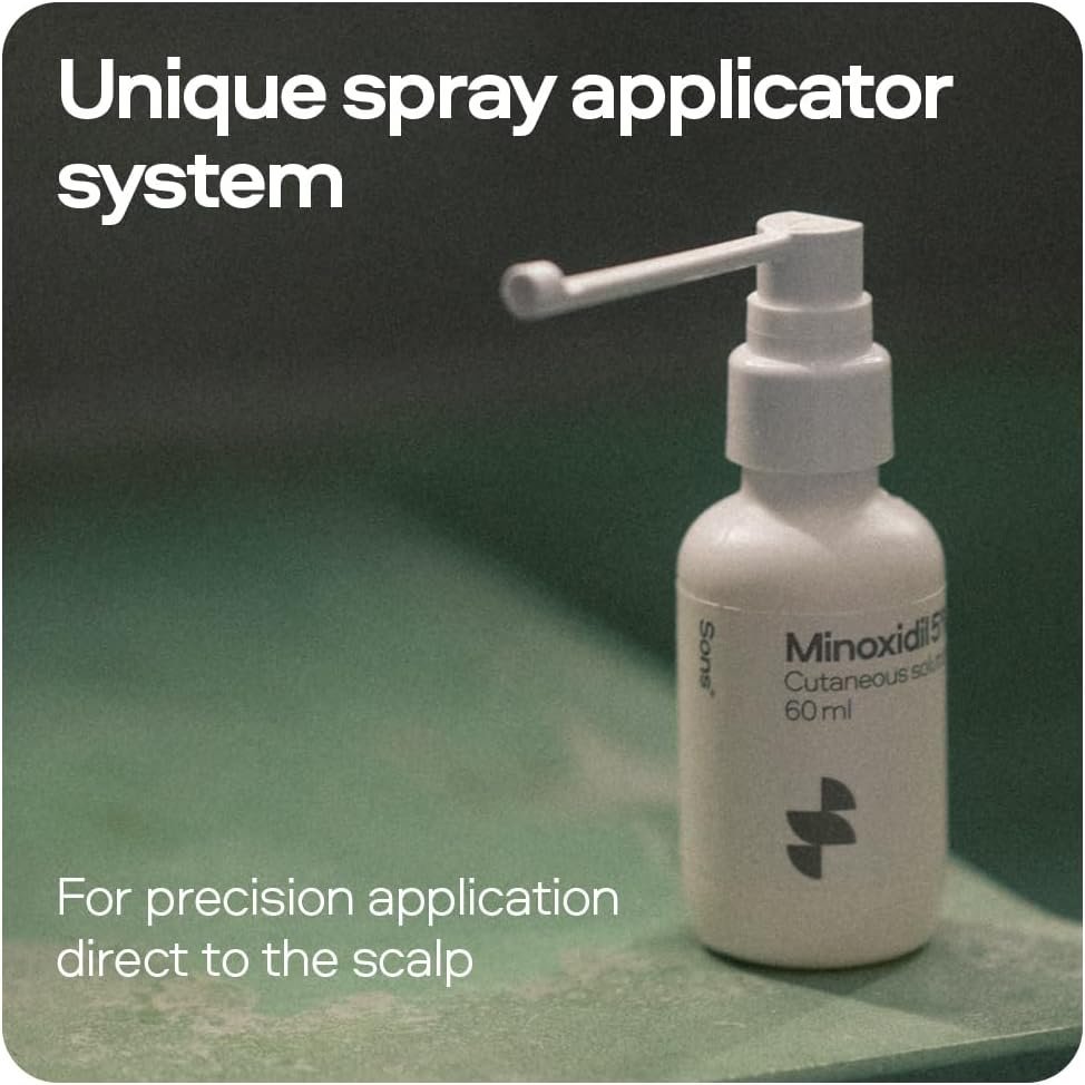 Sons Complete Hair Loss Treatment - Minoxidil 5%, Biotin, & DHT Blocking Shampoo + Dermaroller, 3 Month Supply - Image 3