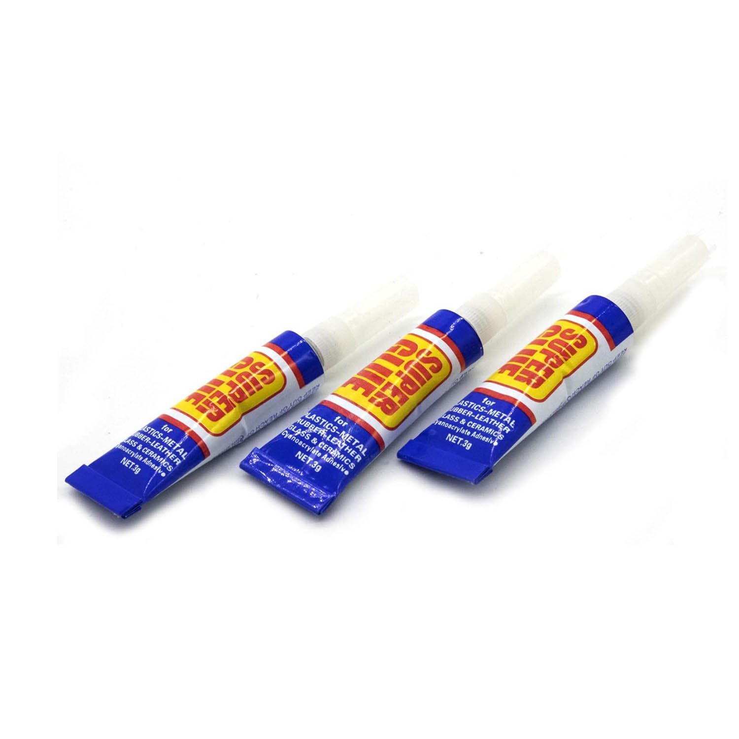 Super Glue Tubes 3g - 3 Pack Quick Dry Extra Strong Adhesive for instant Repair Plastic Rubber Wood - Image 2