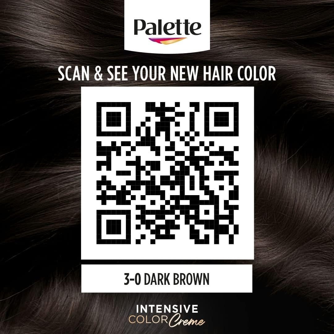 Schwarzkopf Palette Intensive Hair Colour Cream With Liquid Keratin - 3-0 Dark Brown 100 ML - Image 4