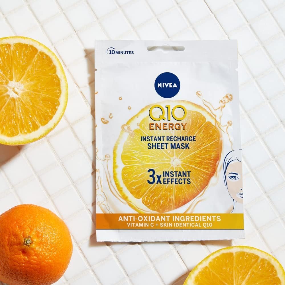 NIVEA Q10 + C Power Anti-Wrinkle + Energy Sheet Mask (1 Piece), - Image 4