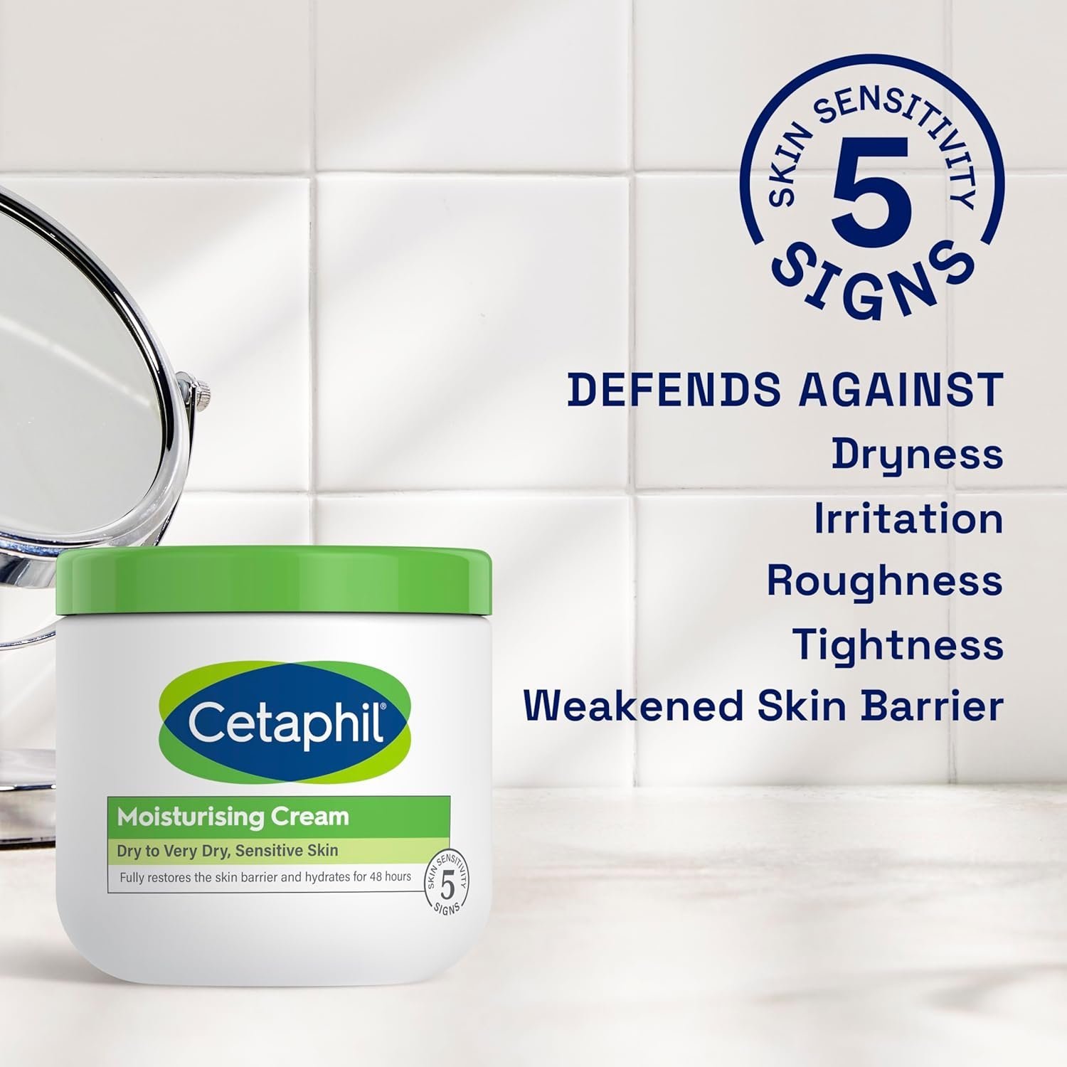 Cetaphil Body Moisturiser, 450g, Moisturising Cream For Dry to Very Dry, Sensitive Skin, With Niacinamide & Vitamin E - Image 4